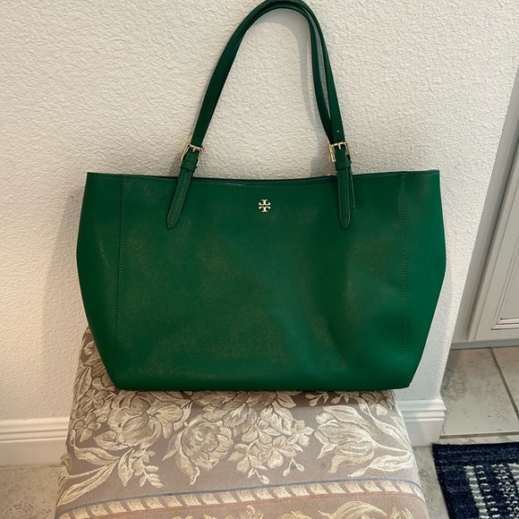 Tory Burch, Emerald Green tote - Picture 1 of 6
